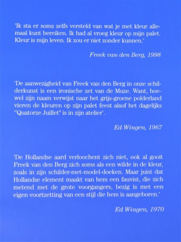 Kunstboek Freek van den Berg